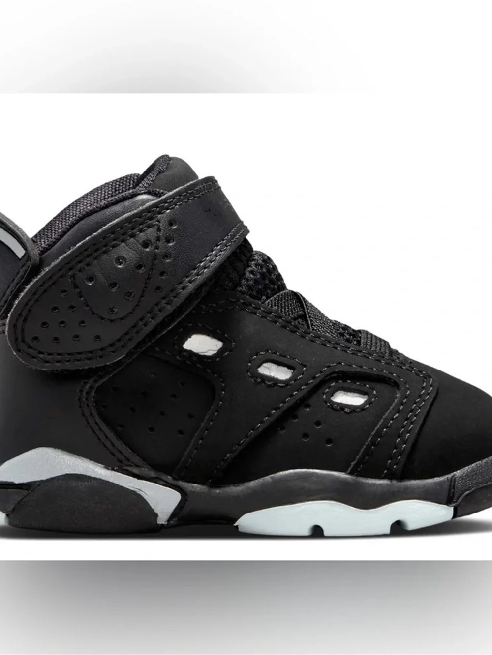 Kids Black Athletic Hook-and-Loop Shoes
